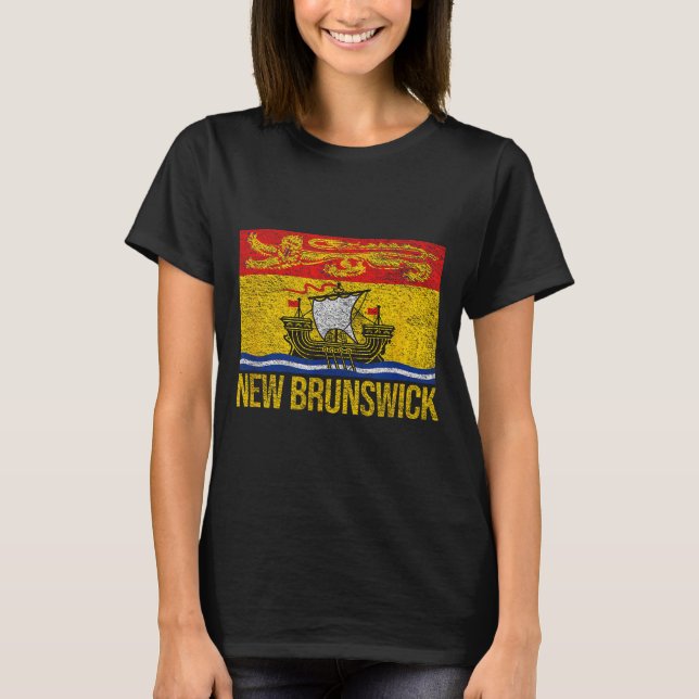 Camiseta New Brunswick Flag Canada  (Frente)