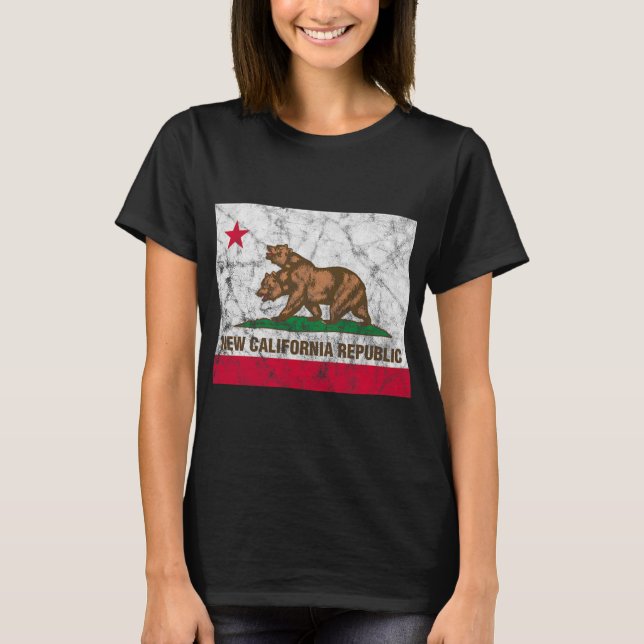 Camiseta New California Republic Ncr State Distressed Flag  (Frente)