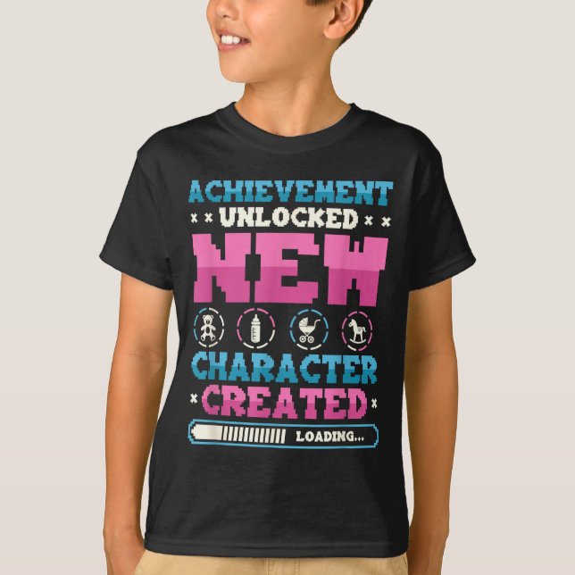 Camiseta New Character D Gamer Pregnancy Announcement  (Frente)