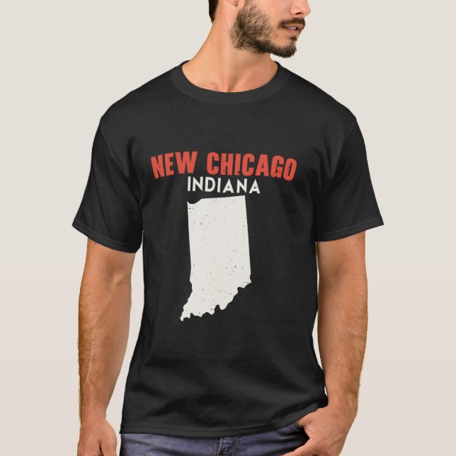Camiseta New Chicago Indiana State America Viagem Índia (Frente)