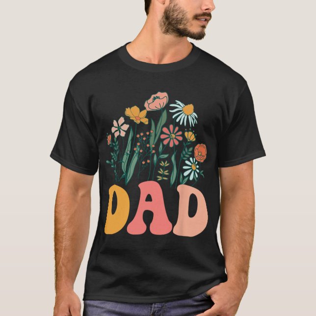 Camiseta New Dad Wildflower First Birthday &amp; Baby Showe (Frente)