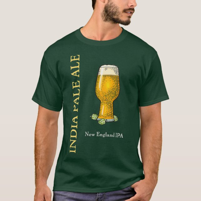 Camiseta New England Índia Pale Ale Artesanato IPA Beer Gif (Frente)