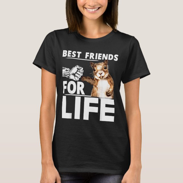 Camiseta New Funny Squirrel Friend For Life - Men,women  (Frente)