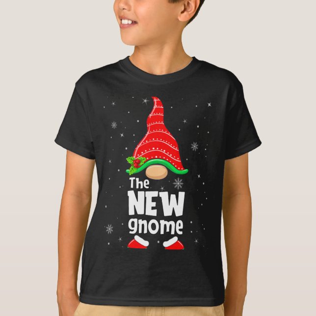 Camiseta New Gnome Matching Family Group Christmas Party Pa (Frente)