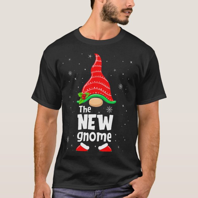 Camiseta New Gnome Matching Family Group Christmas Party Pa (Frente)