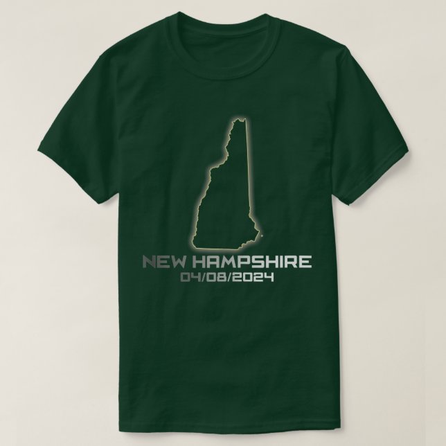 Camiseta New Hampshire America Astronomy Global Solar Eclip (Frente do Design)