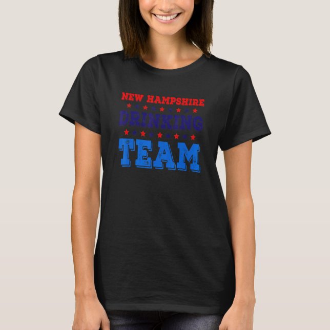 Camiseta New Hampshire Bebendo Team State Pride Beer Dri (Frente)