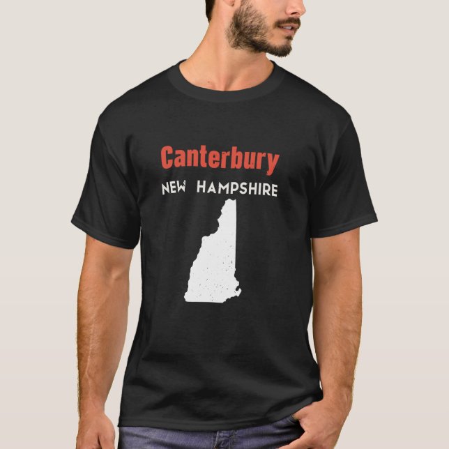 Camiseta New Hampshire EUA State America Viagem Canterbury (Frente)