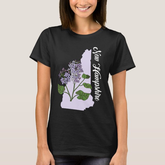 Camiseta New Hampshire Flower Purple Lilac (Frente)