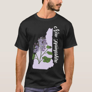 Camiseta New Hampshire Flower Purple Lilac