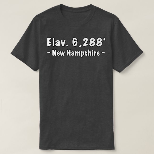 Camiseta New Hampshire Mount Washington 6288 (Frente do Design)