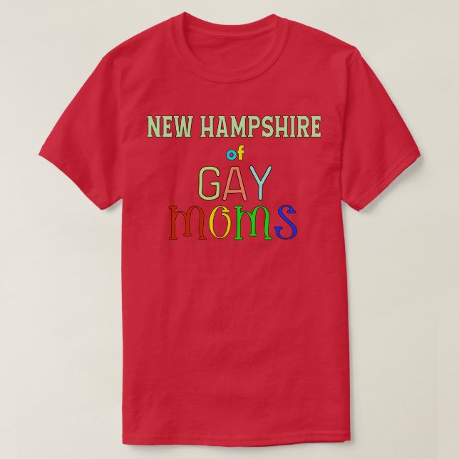 Camiseta New Hampshire Of Gay Mães (Frente do Design)