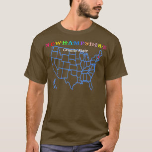 Camiseta New Hampshire USA Granit State With Map