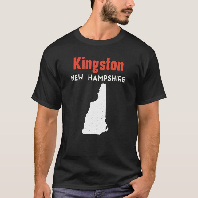 Camiseta New Hampshire Usa State America Viagem Kingston (Frente)