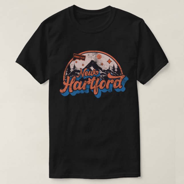 Camiseta New Hartford, Connecticut (Frente do Design)