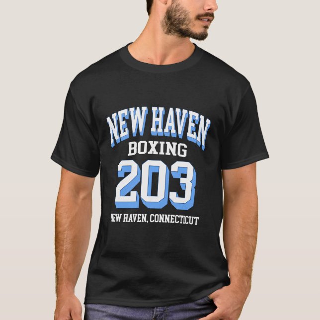 Camiseta New Haven Area Code 203 Para Orgulhosos 2A Apoiant (Frente)