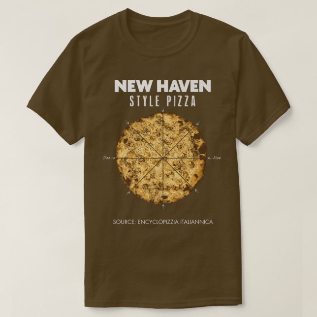 Camiseta New Haven Style Pizza Clam Cheese Connecticut Regi (Frente do Design)