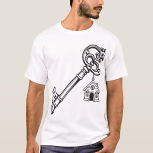 Camiseta New Home Skeleton Key - Chave Antiga com