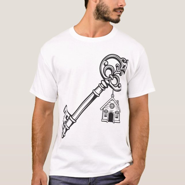 Camiseta New Home Skeleton Key - Chave Antiga com  (Frente)
