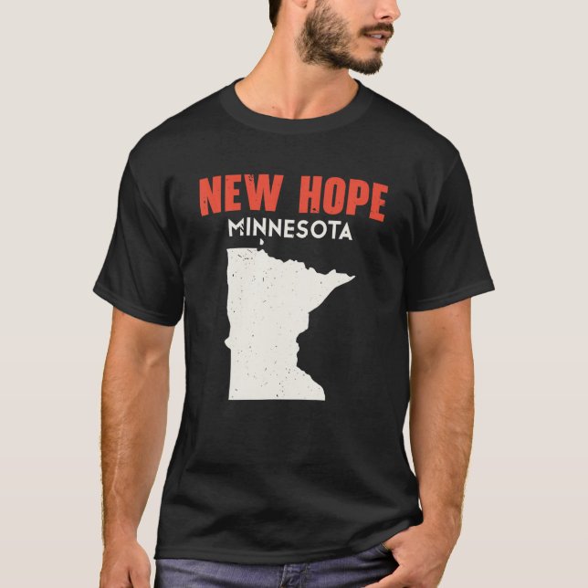 Camiseta New Hope Minnesota EUA State America Viagem Minnes (Frente)