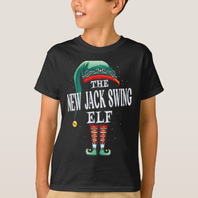 Camiseta New Jack Swing Elf Christmas Group Xmas Pajama Par (Frente)