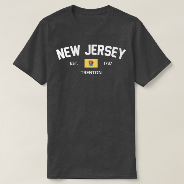 Camiseta New Jersey Collegiate Preppy (Frente do Design)