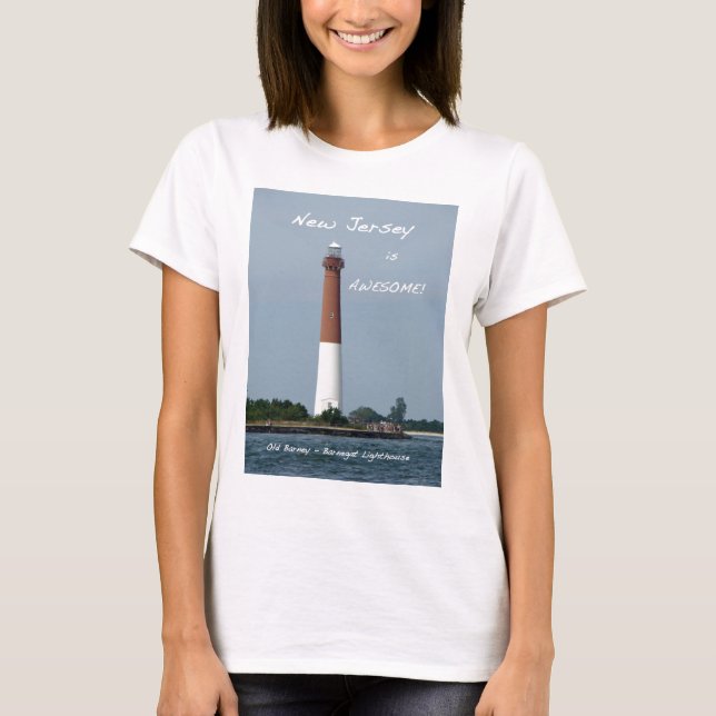 Camiseta New Jersey é incrível - Barnegat Lighthouse (Frente)