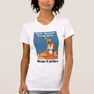 Camiseta New-jersey encalha o porto de pedra do ~