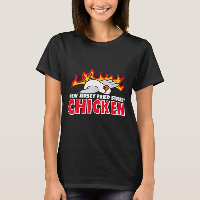 Camiseta New Jersey Fried Street Chicken Funny Food  (Frente)
