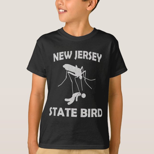 Camiseta New Jersey Mosquito State Bird Funny Outdoors  (Frente)