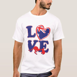 Camiseta NEW-Love-From-Austrália-Heart-and-Animal