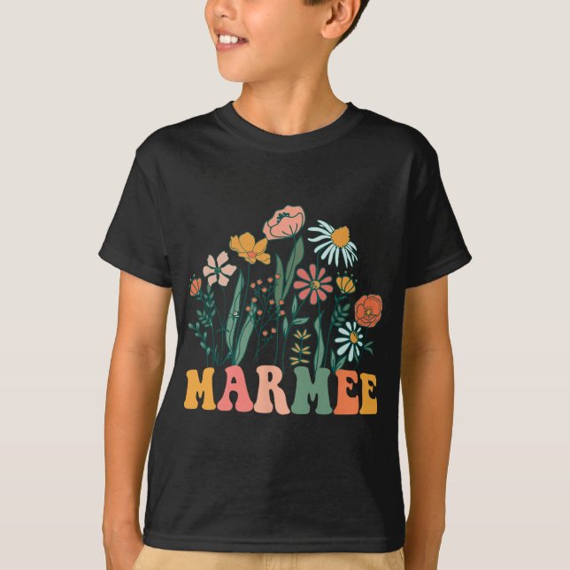 Camiseta New Marmee Wildflower First Birthday &amp; Baby Sh (Frente)