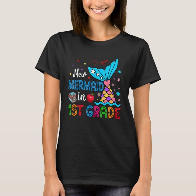 Camiseta New Mermaid In 1st Grade Matching Mermaid  Student (Frente)