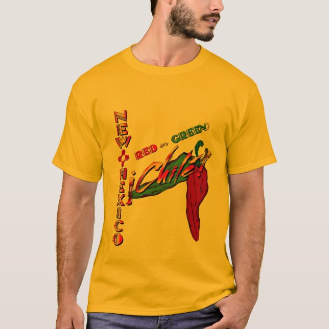 Camiseta New mexico - vermelho ou verde? (Frente)
