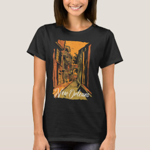 Camiseta New Orleans Bourbon Street Souvenir Quarter Francê