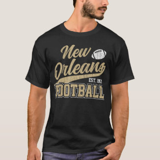 Camiseta New Orleans Distressed Footballeam Fan Sports retr