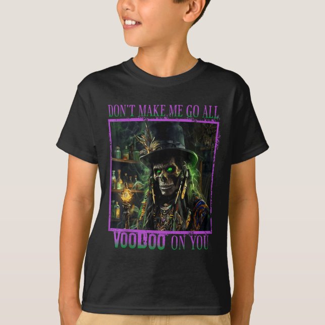 Camiseta New Orleans Ghost Tour Y Priest Voodoo Mardi Gras  (Frente)
