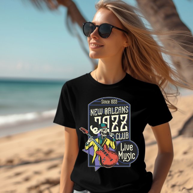 Camiseta New Orleans Jazz Club Live Music Desde 1933 (Criador carregado)