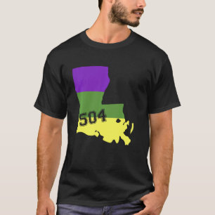 Camiseta New Orleans Mardi Gras Party 504 Louisiana Carniva