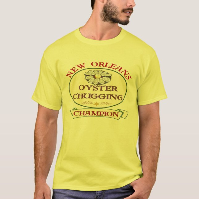 Camiseta New Orleans Oyster Chuggion Champion (Frente)