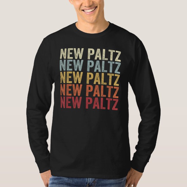 Camiseta New Paltz New York New Paltz NY Retro Vintage Text (Frente)