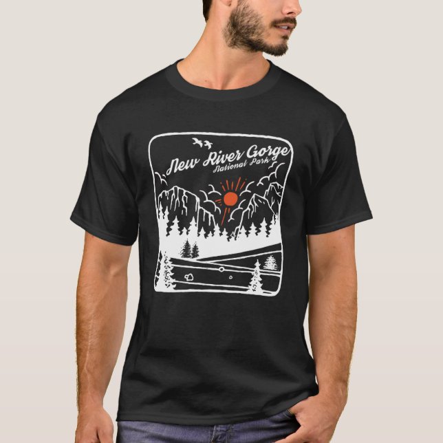 Camiseta New River Gorge National Park Souvenirs Retro WV (Frente)
