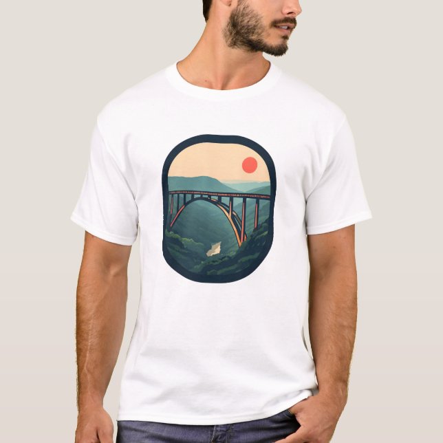 Camiseta New River Gorge (Virgínia Ocidental) (Frente)
