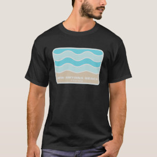 Camiseta New Smyrna Beach Retro FL Waves Beach Souv