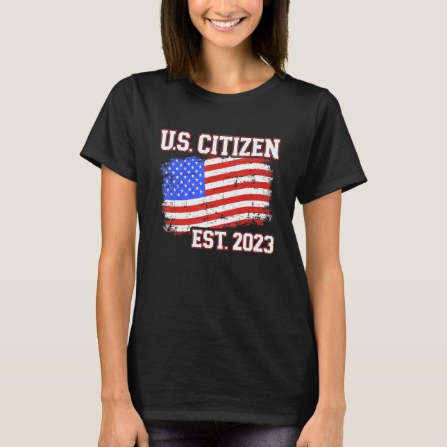 Camiseta New US citizen 2023 for citizenship with american  (Frente)