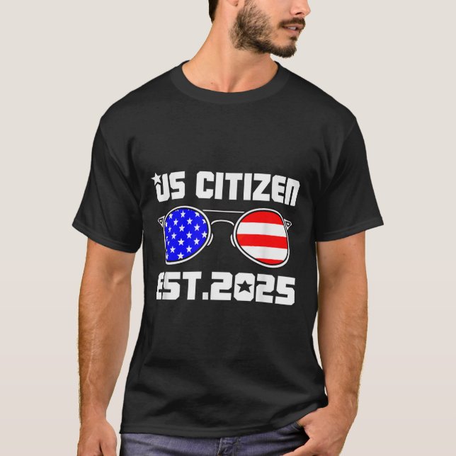 Camiseta New Us Citizen Est 2025 American Immigrant Citizen (Frente)