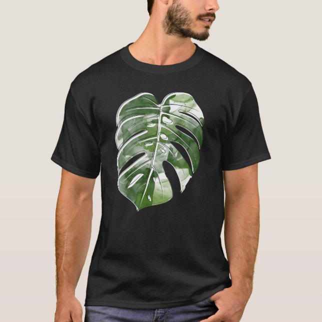 Camiseta New Variegata Window Plant Monstera Deliciosaropic (Frente)