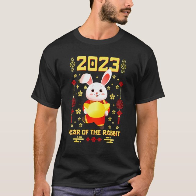 Camiseta New Year 2023 Year Of The Rabbit Chinese Year Zodi (Frente)