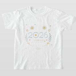 Camiseta New Year 2026 Gold Fireworks “New Year, New Glow”