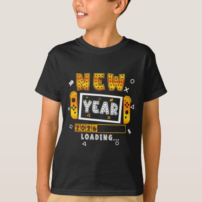 Camiseta New Year 2026 Loading Video Gamers New Years Eve P (Frente)